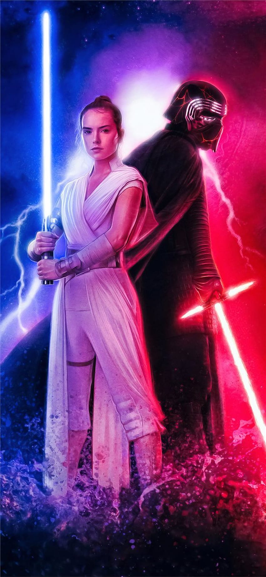 Star Wars The Rise of Skywalker Poster iPhone X, Purple Star Wars Phone HD-Handy-Hintergrundbild