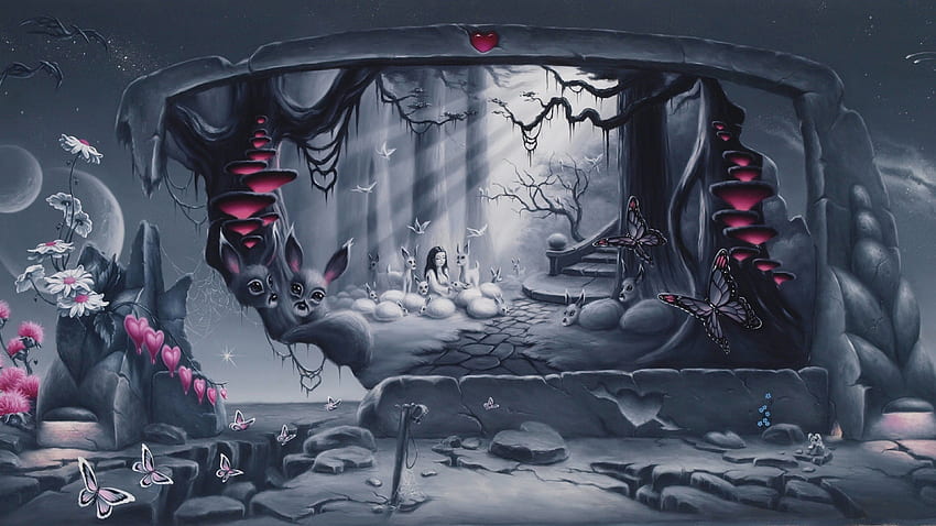 ALICE WONDERLAND fantasy fairy adventure comedy depp disney., Dark Disney Wallpaper HD