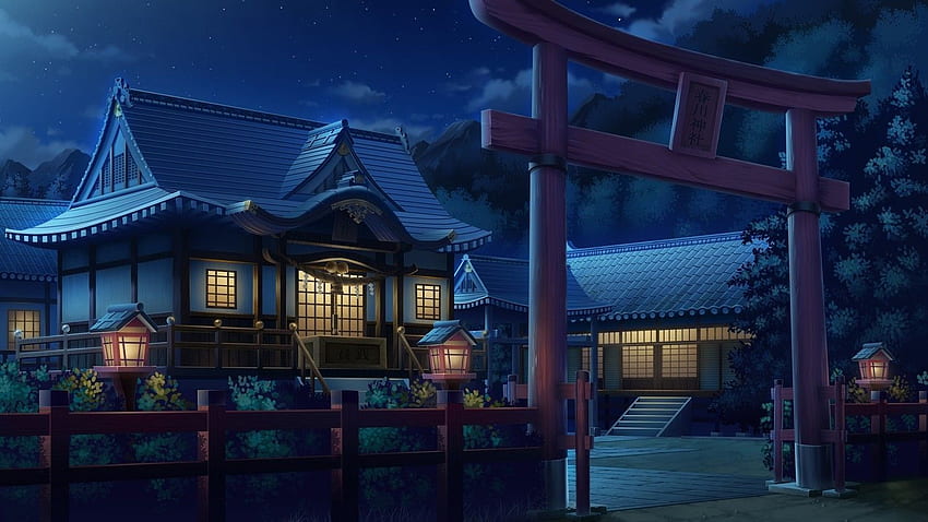 HD wallpaper: Anime, Original, Starry Sky, Temple | Wallpaper Flare