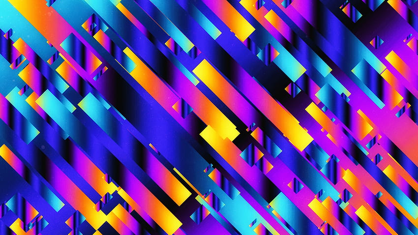 Abstract, neon pattern, ribbons HD wallpaper