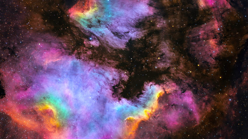 Mgławica, Astrografia, Gwiazdy, Kolorowe, Galaktyka, Przestrzeń, Kolorowa Mgławica Tapeta HD