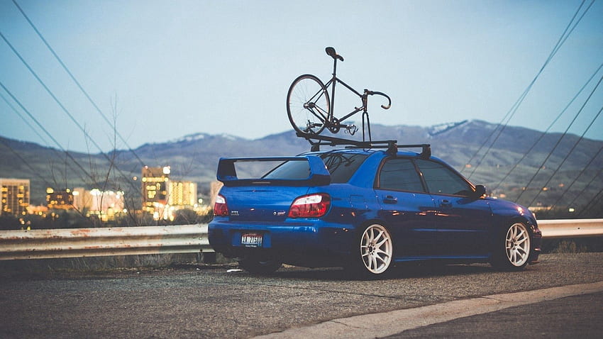 Auto, Subaru, Cars, Bicycle HD wallpaper