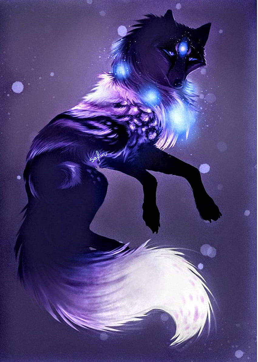 Cute Wolves, Cute Drawn Wolf HD phone wallpaper