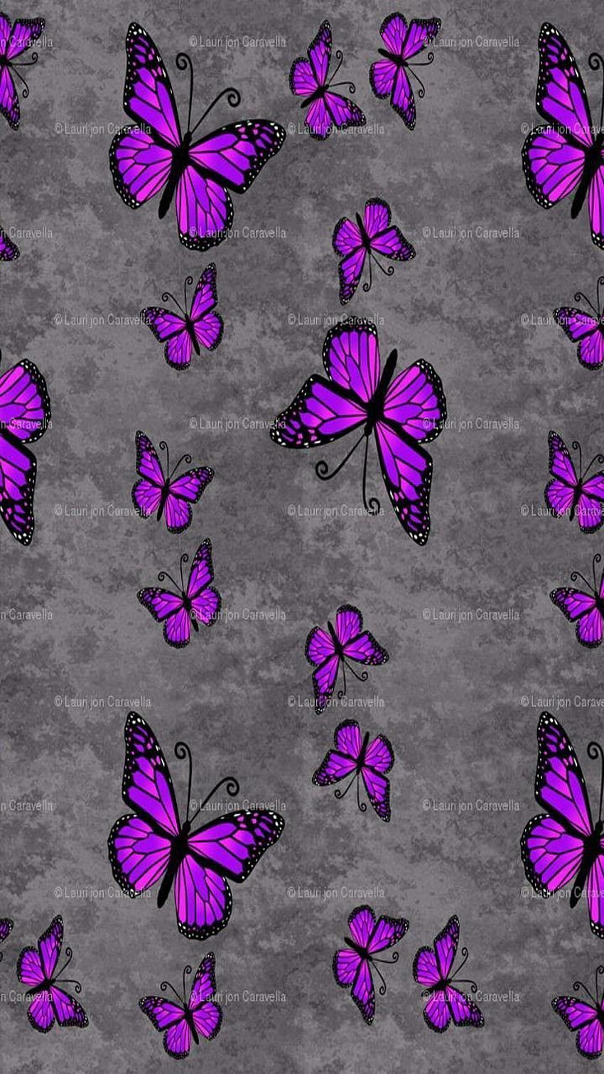 Purple butterflies . Butterfly , Purple, Purple and Gray HD phone wallpaper