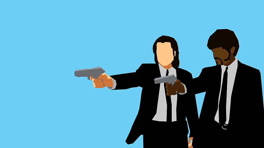Jules and Vincent from Pulp Fiction : Minimal, Pulp Fiction Minimalist HD wallpaper