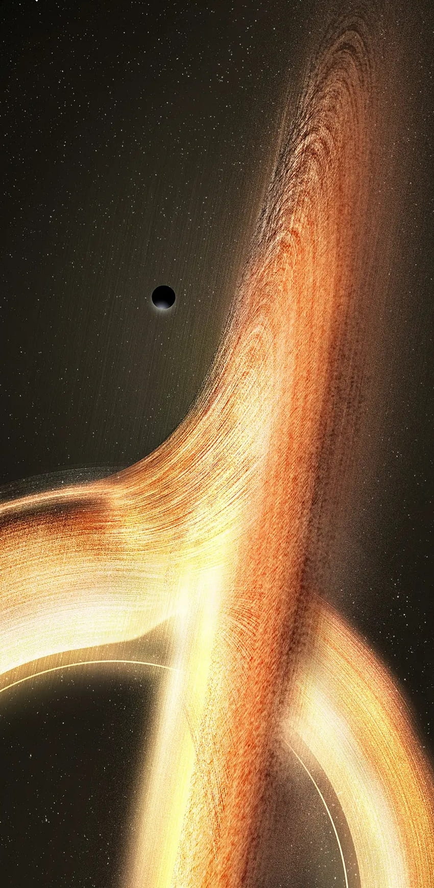 Supermassive black hole births new stars in charge across space