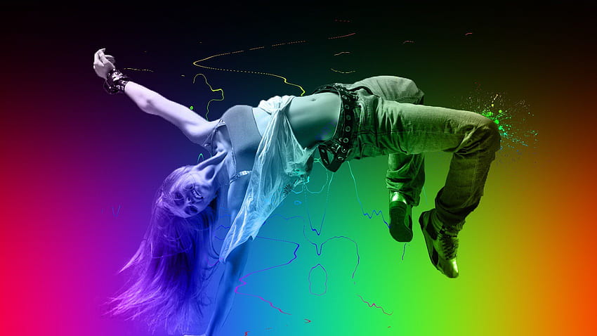women, Abstract, Dance, Dancing, Colors HD wallpaper