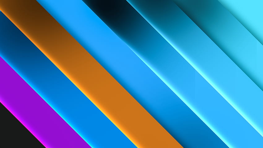 Garis-garis diagonal berwarna, abstrak, palet Wallpaper HD