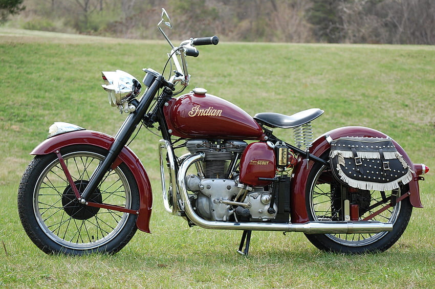 1949 Indian Super Scout, classique, moto, 1949, indien, super, 49, vieux, cycle, vélo, antique, scout, moteur, vintage Fond d'écran HD