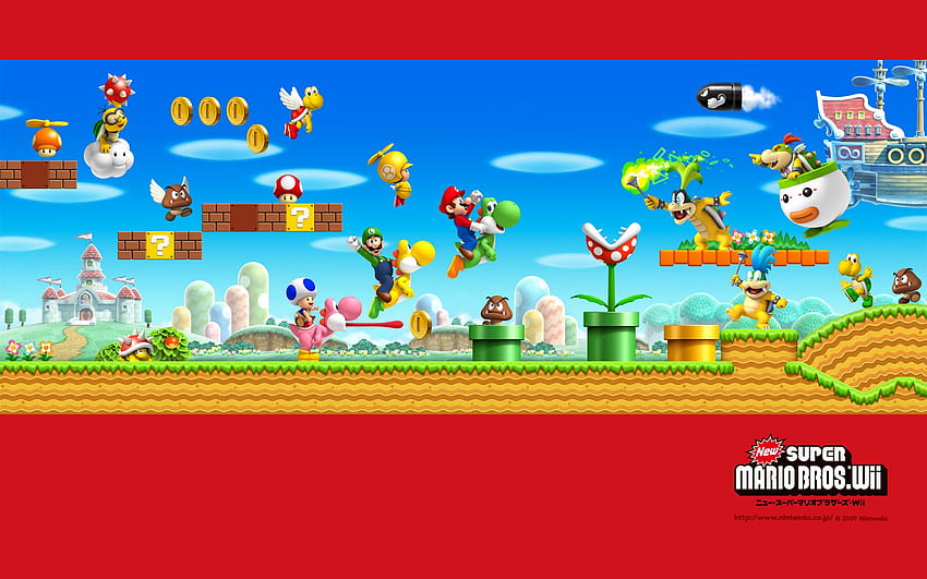 TMK. S. . Neues Super Mario Bros. Wii (Wii) HD-Hintergrundbild