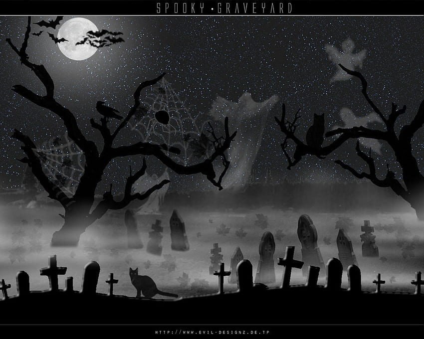 Spooky Graveyard от evildesignz [] за вашия мобилен телефон и таблет. Разгледайте призрачното гробище. Призрачно гробище, гробище, гробище, страшно гробище HD тапет