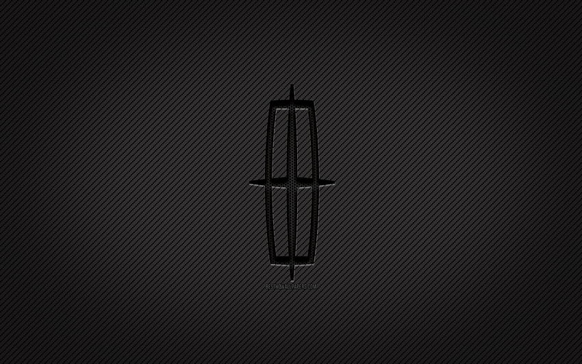 Logo carbone Lincoln, art grunge, fond carbone, créatif, logo noir Lincoln, marques de voitures, logo Lincoln, Lincoln Fond d'écran HD