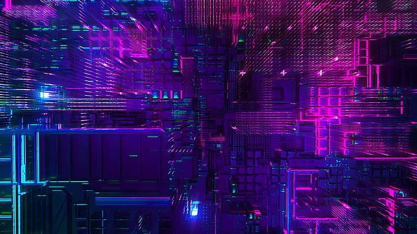 3D Digital Art Pink Purple Blue Neon Lights Neon . , Neon Blue 3D HD wallpaper
