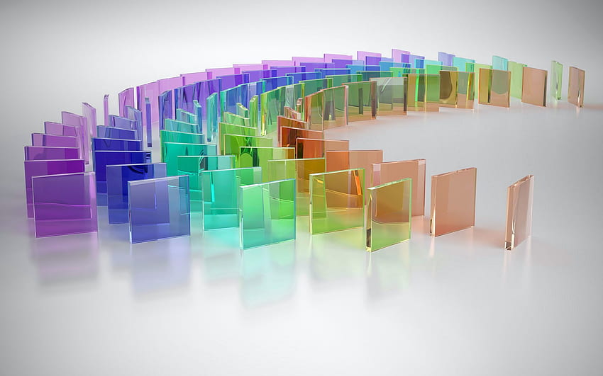 Transparent, 3D, Glas, Dominosteine, Domino, Rendern HD-Hintergrundbild