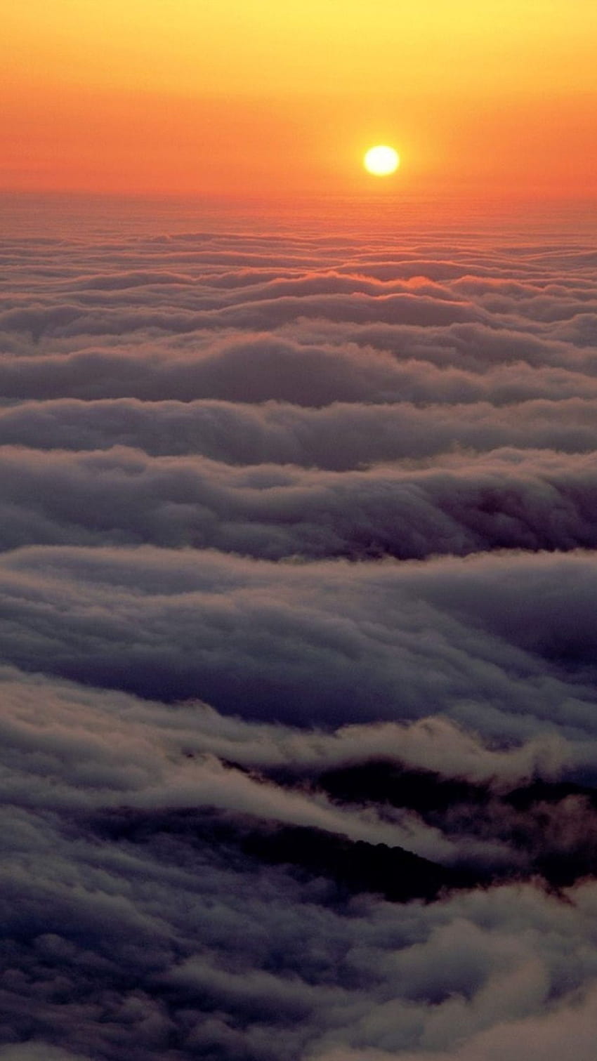 Cloud Waves Sunset Android, Sunset Clouds HD phone wallpaper