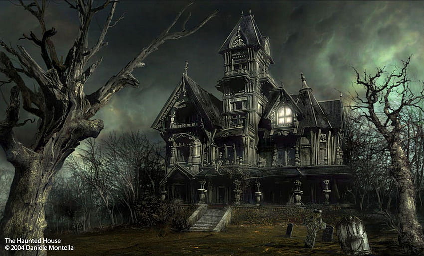 casa embrujada, casa embrujada aterradora fondo de pantalla