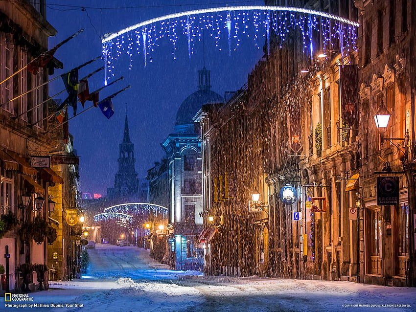 Pixels - Montreal Old Town Winter. t, Quebec Winter HD wallpaper