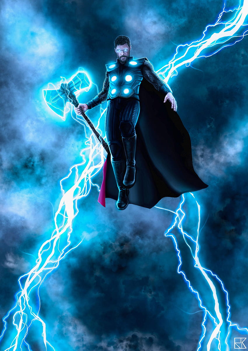 FAN ART 'Bring Me Thanos!' - digital painting. Thor, Thor vs Thanos HD phone wallpaper
