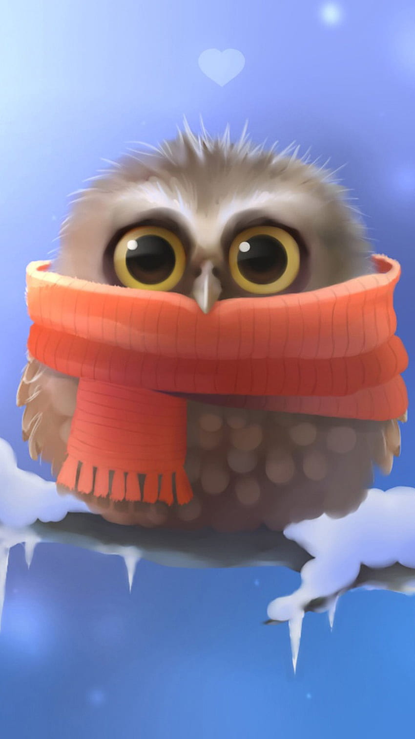 Cute Owl iPhone, Cute Winter Owl HD phone wallpaper