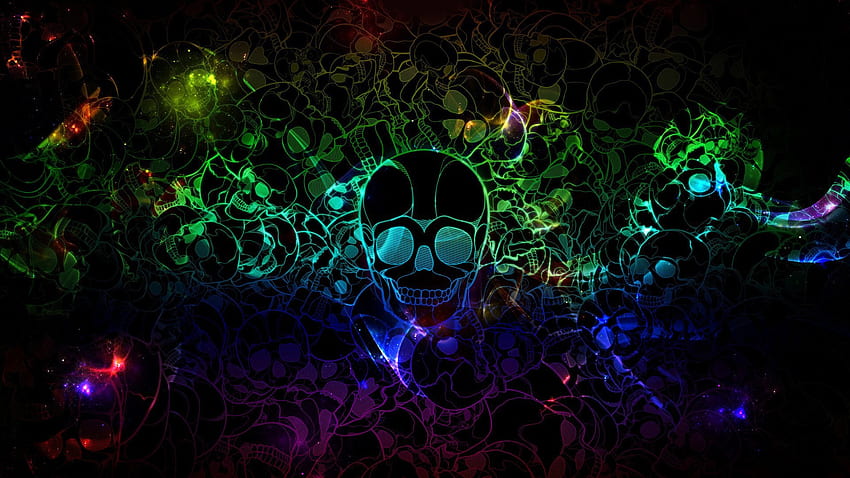 Blue Skull HD wallpaper