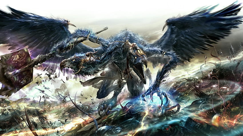 Warhammer chaos tzeentch, Chaos Dragon Wallpaper HD