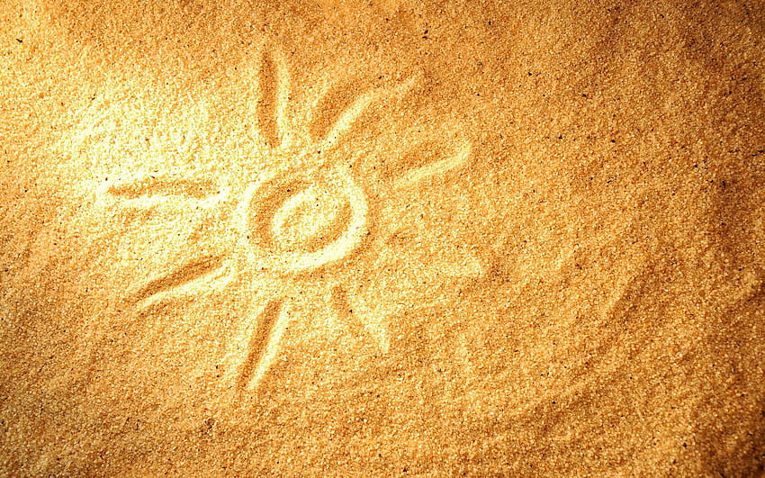 Sun, Sand, , , , Drawing HD wallpaper