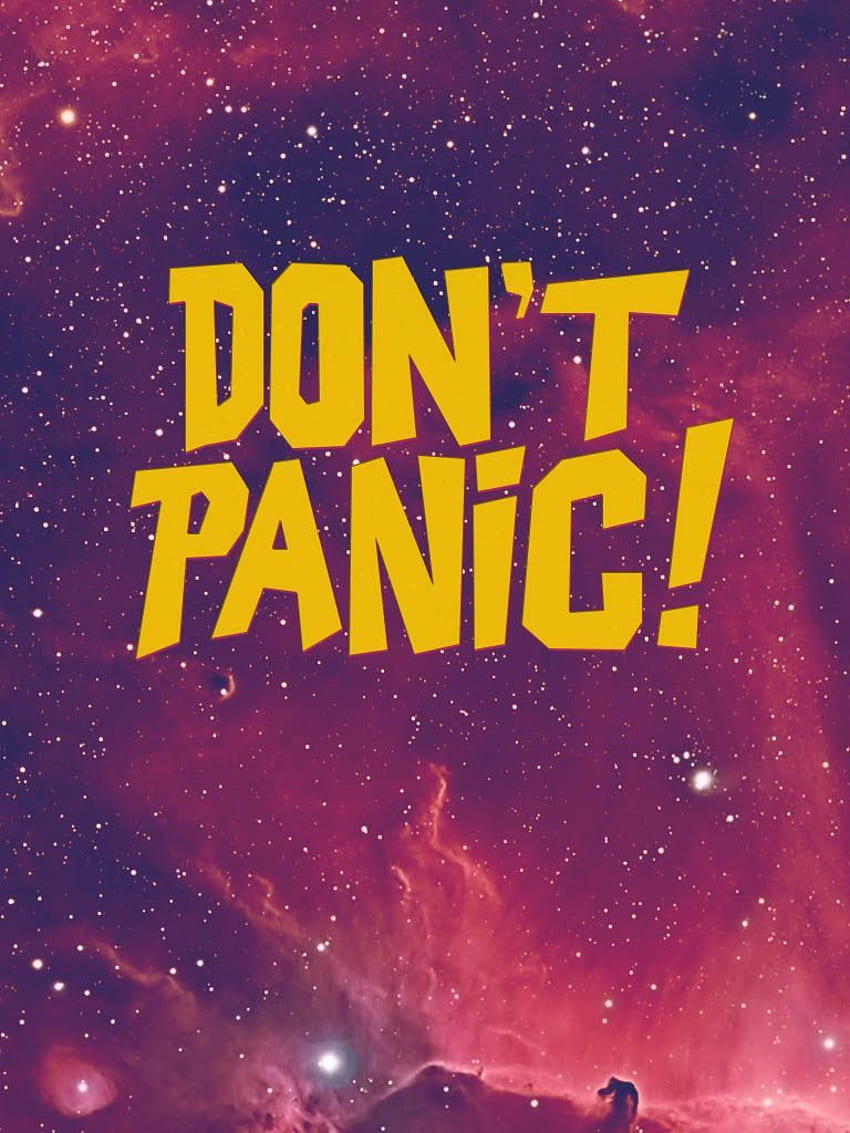 ver. , iPad , Hitchhikers guide to the galaxy, Don't Panic wallpaper ponsel HD