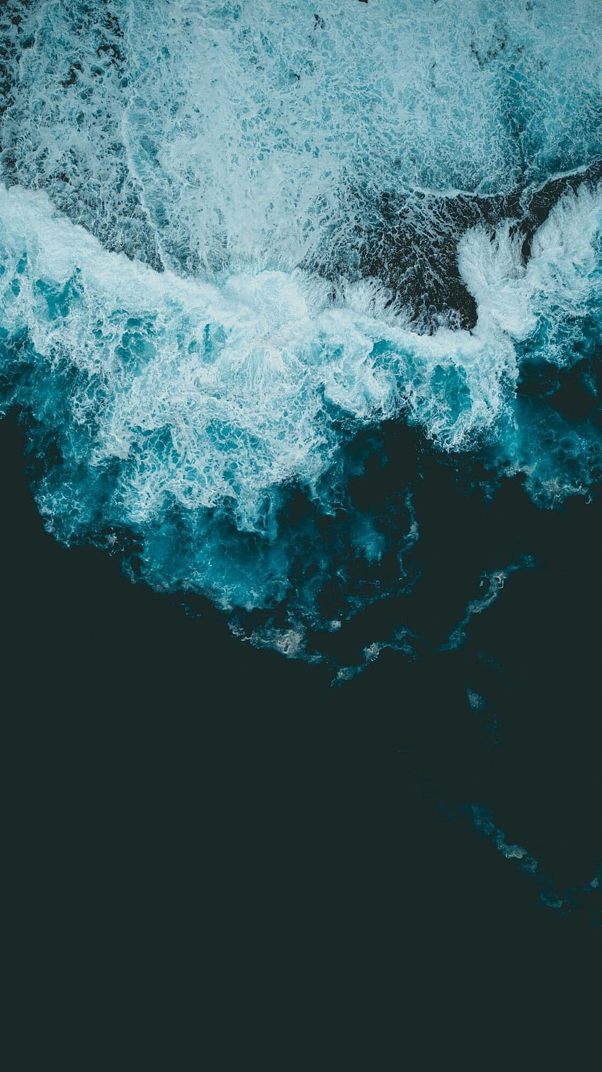 Aesthetic Blue Ocean, Dark Blue Ocean HD phone wallpaper
