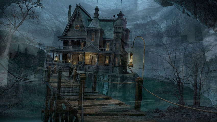 Dark Innocence - Страшни замъци и обитавани от духове готически къщи HD тапет
