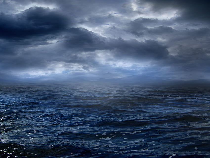 ocean, clouds, Observable Universe, Epic Ocean HD wallpaper