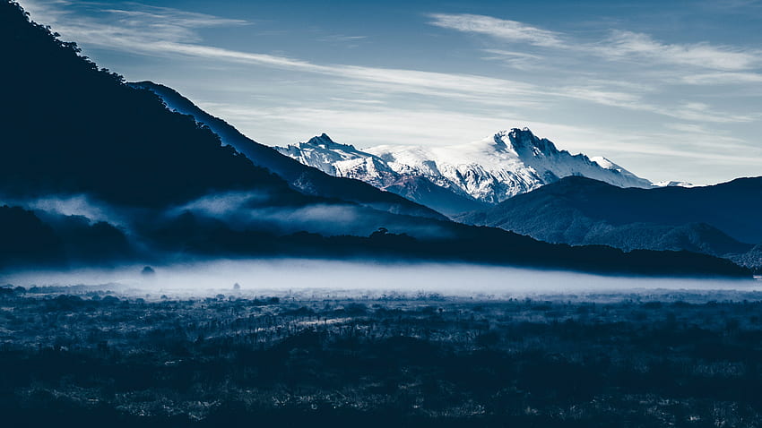 Nature, Sky, Mountains, Fog HD wallpaper