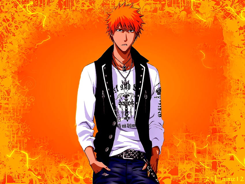 ichigo normal life, bleach, anime, life, boy, orange HD wallpaper