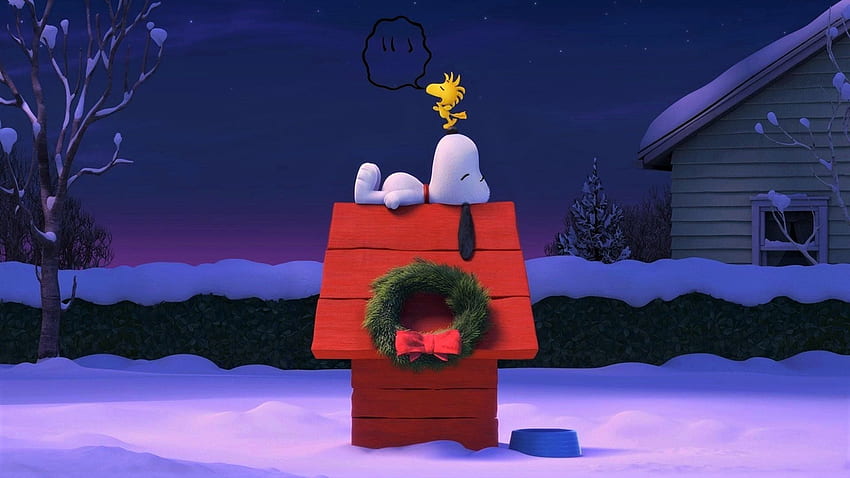 Snoopy at Christmastime . Background, Snoopy Winter HD wallpaper
