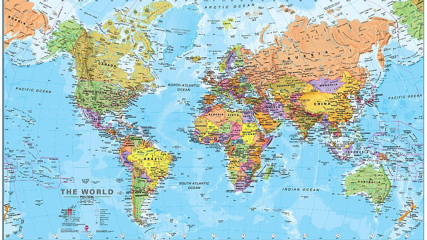 Празна политическа карта на света с висока резолюция Свежа карта на света с висока разделителна способност C BA F B през 2021 г. Карта на света , Плакат с карта на света, Карта HD тапет
