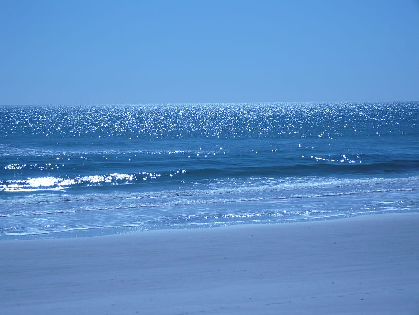 Plaj Pırıltılı, okyanus, plaj HD duvar kağıdı