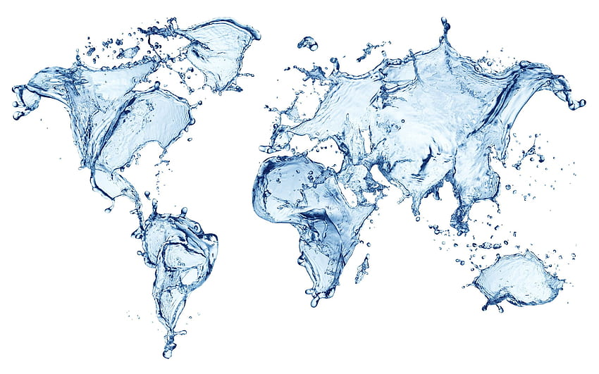 Water Abstract Maps World Map, Continents HD wallpaper