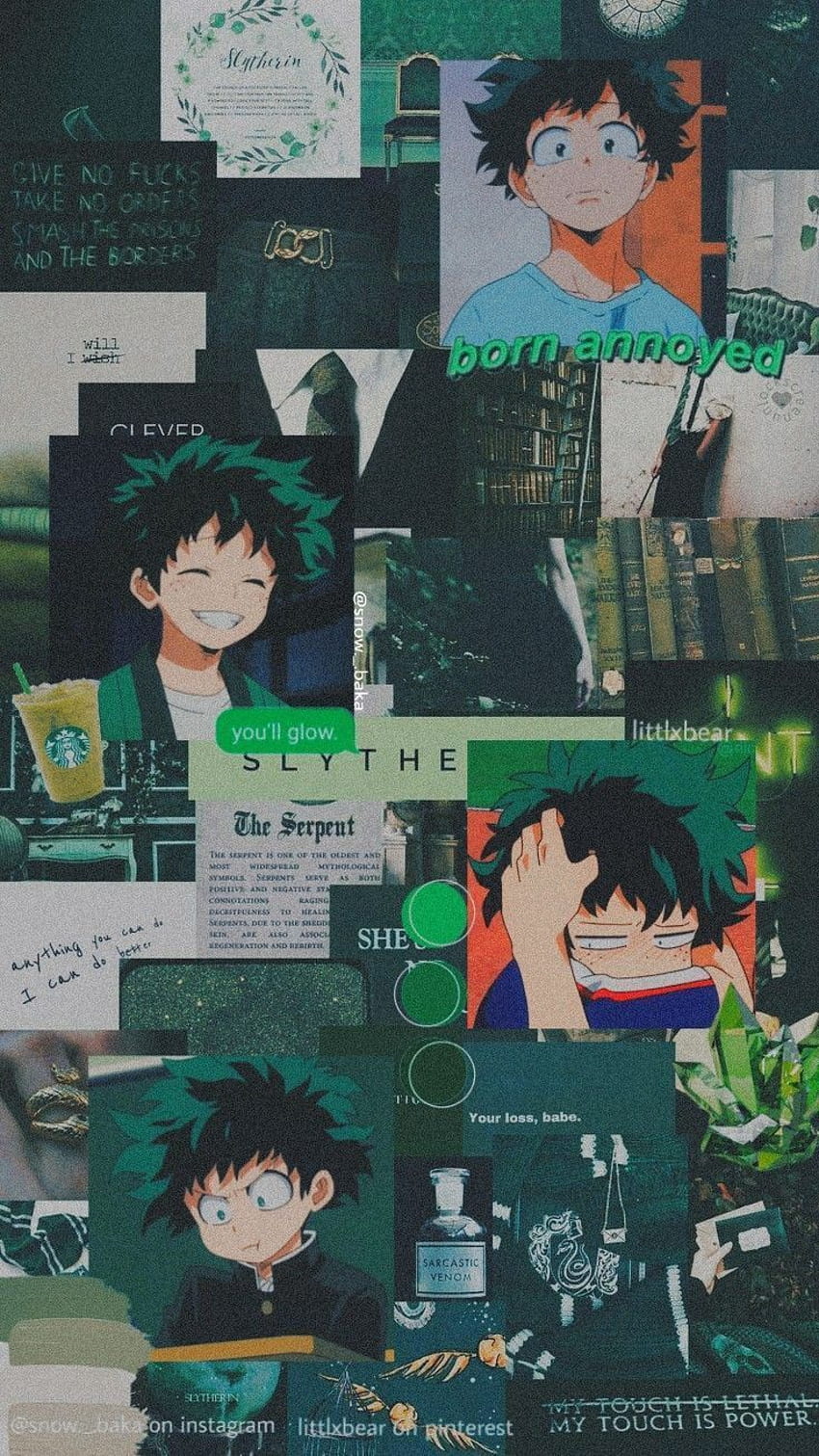 Aesthetic Anime Character, Green Anime Aesthetic HD phone wallpaper