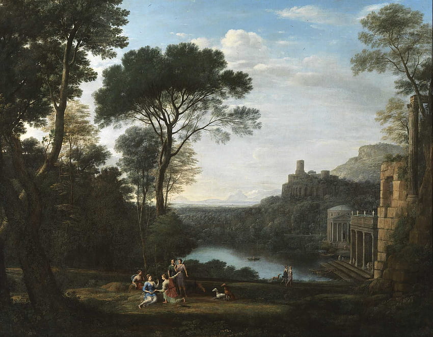 Claude Lorrain : Landscape With The Nymph Egeria (Museo Nazionale Di Capodimonte) 1600 1682 クロード・ロラン. Landscape Paintings, Landscape, Art HD wallpaper