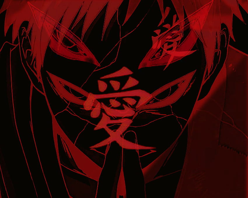 Gaara Symbol, black, gradient, naruto, naruto shippuden, red, HD phone  wallpaper