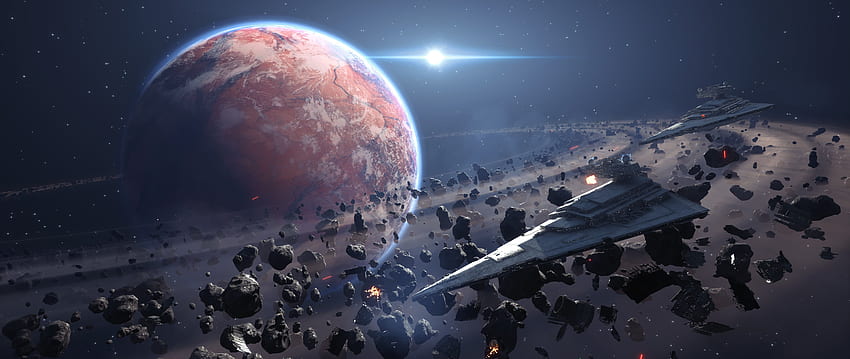 Illustration de la planète Saturne Star Wars: Battlefront Star Wars Star Destroyer jeux vidéo K Fond d'écran HD