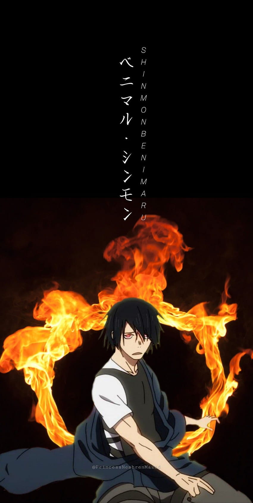 Kekuatan Api (Shinmon Benimaru ). Latar belakang anime, Latar belakang anime, Anime keren wallpaper ponsel HD
