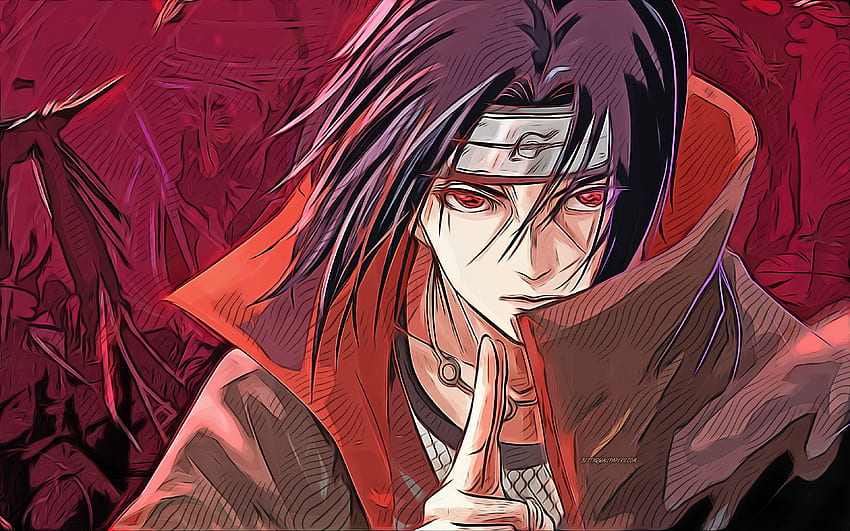 Itachi Uchiha, Naruto, vektör sanatı, Itachi Uchiha çizimi, yaratıcı sanat, Itachi Uchiha sanatı, vektör çizimi, Uchiha Itachi, Naruto manga, anime karakterleri, Naruto karakterleri HD duvar kağıdı