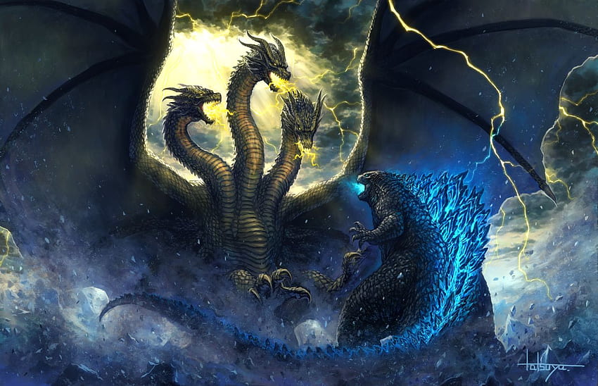 King Ghidorah - Godzilla (Serie) Anime Board, King Geedorah HD-Hintergrundbild