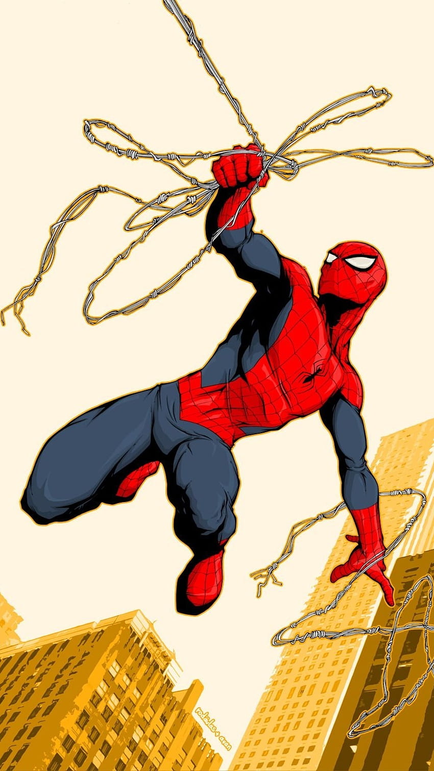 Homem-Aranha em quadrinhos, desenho animado em quadrinhos do Homem-Aranha Papel de parede de celular HD