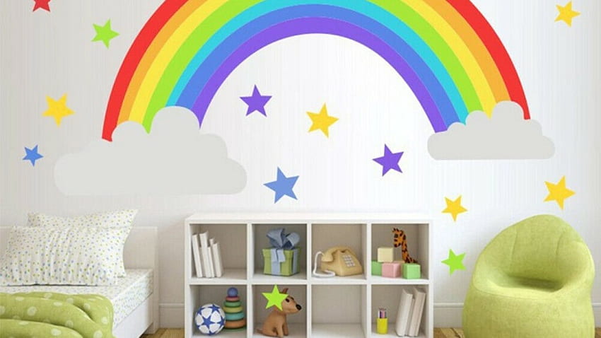 Idées créatives de décoration arc-en-ciel - couleurs vives dans les chambres d'enfants, Kids Rainbow Fond d'écran HD