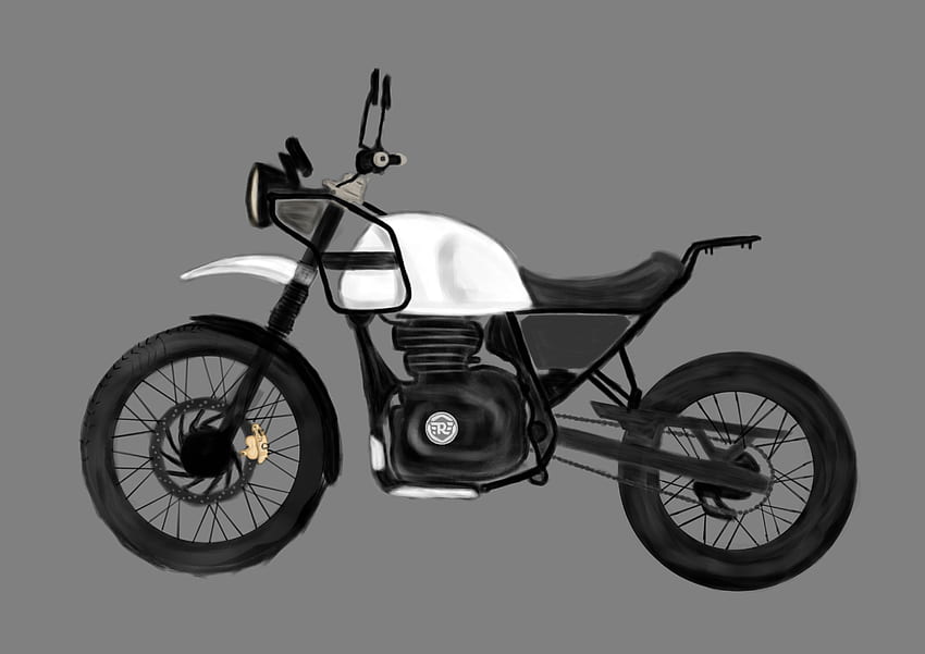 How to draw a Royal Enfield Bullet. - YouTube