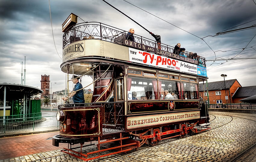 A Nostalgic Journey, electric, transport, vintage, tram HD wallpaper