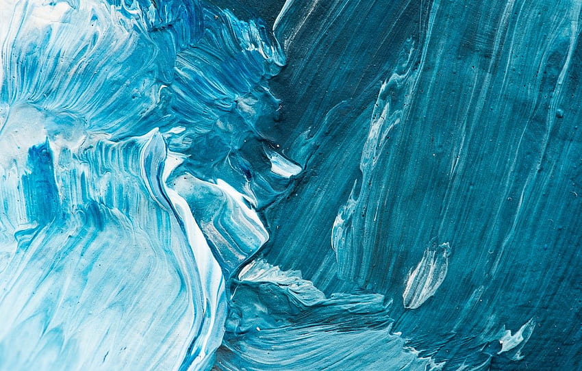 biru, cat, kuas untuk , bagian, Lukisan Akrilik Wallpaper HD