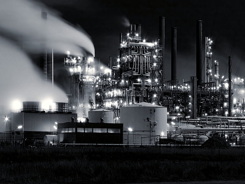 Black and White Power Plant – Republicans Think The Debt HD wallpaper