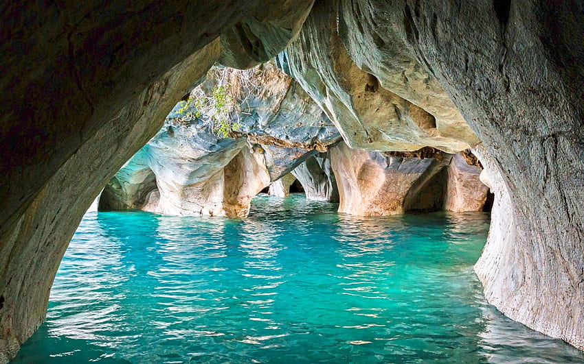 grafía paisaje naturaleza lago turquesa agua cueva mármol capilla erosión chile . Mocah fondo de pantalla